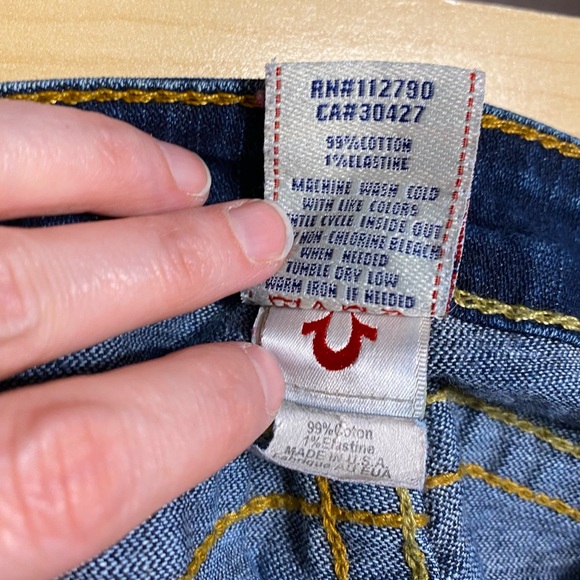 Y2K True Religion Billy Flap Bootcut Jeans Size 31 USA MADE - Picture 8 of 13